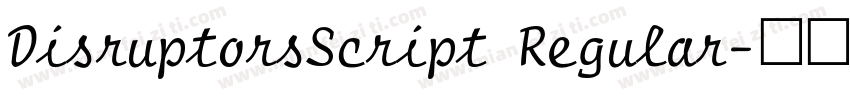 DisruptorsScript Regular字体转换